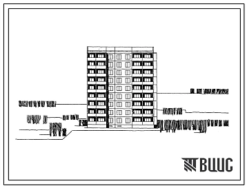 Типовой проект 96-033/75/1 Девятиэтажная угловая блок-секция У-1Б.2Б.2Б.3А на 36 квартир.
