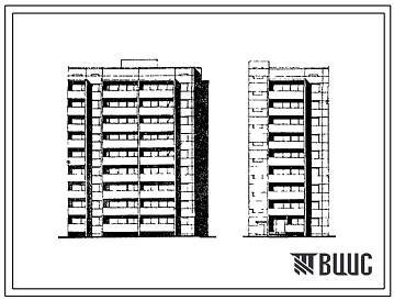 Типовой проект 125-099.13.90 Блок-секция 9-этажная 36-квартирная угловая правая 2Б-2Б-3Б-3Б (для г. Одессы, Одесской, Николаевской, Черкасской, Херсонской и Кировоградской областей)