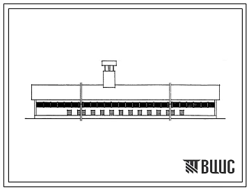 Типовой проект 802-38 Свинарник на 62 свиноматки для проведения опоросов в товарных фермах. Стены и перекрытия из сланцезольных газобетонных панелей, удаление навоза скребковыми транспортерами.
