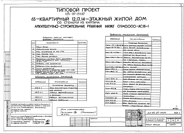 Альбом 1 Архитектурно-строительные решения ниже отм. 0.000. Отопление и вентиляция. Внутренние водопровод и канализация ниже отм. 0.000