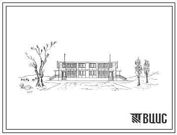 Типовой проект 111-115-8/74 Двухэтажный жилой дом на 4 квартиры (двухкомнатных 2Б) для сельского строительства в 1В и 2В климатических подрайонах