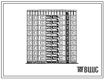 Типовой проект 97-0315.13.88 Девятиэтажная блок-секция рядовая на 36 квартир. Для городов Братск и Усть-Илимск