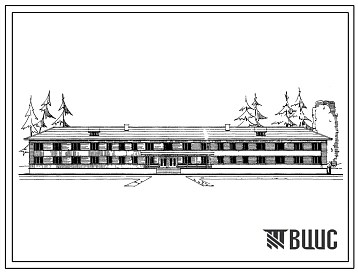 Типовой проект 166-115-19 2-этажное общежитие на 102 человека с полным благоустройством для строительства в 1в и 2в климатических подрайонах.