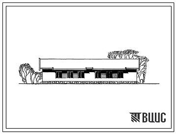 Типовой проект 185-24-136/1.2 Двухквартирный одноэтажный жилой дом с трехкомнатными квартирами. Для индивидуальных застройщиков южных районов Украинской ССР.