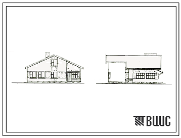 Типовой проект 144-24-253.13.87 Мансардный одноэтажный дом с четырехкомнатной квартирой. Для индивидуального строительства в северо-центральном регионе Украинской ССР