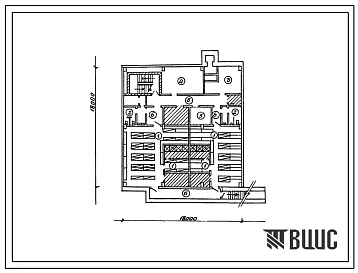Типовой проект П-2-330(416-4-0125.89) Бытовые помещения в подвале производственного корпуса на 200 работающих, приспосабливаемые под ПРУ (убежище на 330 человек, размеры убежища 18м на 18м, режимы вентиляции 1,2).