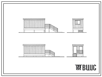 Типовой проект 420-11-23м.85 Одиночный объемный блок (контейнер). Для строительства в IА, IБ, IГ, IД климатических подрайонах на вечномерзлых грунтах (исполнение северное); IВ климатическом подрайоне, II и III,IV