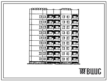 Типовой проект 84-048.85 9-этажная блок-секция на 36 квартир торцевая левая. Для строительства во 2В климатическом подрайоне (г.Львов и Львовская область).