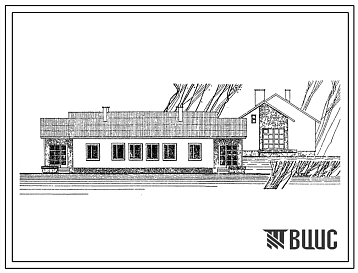 Типовой проект 184-12-43/67 Одноэтажный двухквартирный дом с трехкомнатными квартирами для строительства в Беларусской ССР (Для I проектно-строительной зоны).