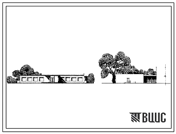 Типовой проект 224-9-117 Блок учебных мастерских трудового обучения на 4 помещения для пристроек к существующим зданиям школ. Здание одноэтажное. Стены из кирпича.
