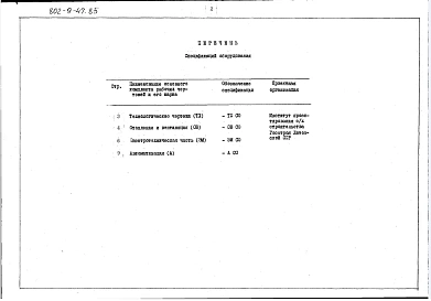 Альбом 2 Спецификации оборудования