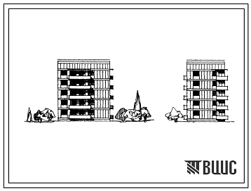 Типовой проект 67-017 Пятиэтажная блок-секция торцевая правая жилого дома на 15 квартир (однокомнатных 1Б-5, двухкомнатных 2Б-5, трехкомнатных 3Б-5). Для строительства во 2В, 3Б и 3В климатических подрайонах Украинской ССР на обычных грунтах, на просадочн