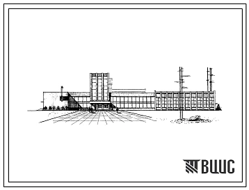 Типовой проект 264-12-45 Дом культуры на 400 мест с административным зданием и спортивным залом, для строительства в Белорусской ССР.