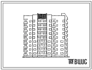 Типовой проект 236-06.13.89 Блок-секция 9-этажная 45-квартирная Т-1.1.2.2.3 торцовая (правая) для строительства во Львовской области