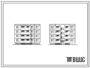 Типовой проект 111-121-39 Четырехэтажный односекционный жилой дом на 12 квартир (однокомнатных 1Б-4, двухкомнатных 2Б-4, трехкомнатных 3Б-4), с шагом поперечных стен 2,6 и 3,2 м. Для строительства в 1В климатическом подрайоне, 2 и 3 климатический районах