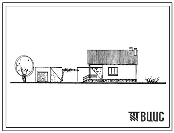 Типовой проект 184-49-5с Индивидуальный 1-этажный 3-комнатный жилой дом для колхозника.