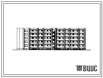 Типовой проект 1-318-51/1.2 Пятиэтажный трехсекционный 40-квартирный жилой дом. Для городского строительства в Литовской ССР
