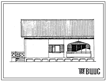Типовой проект 228-03сп.87 Четырехкомнатная одноэтажная блок-квартира (типа 4Б торцевая)