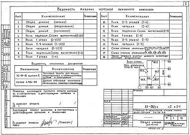 Альбом 5 Отопление и вентиляция. С радиаторами на расчетные температуры -25, -30, -35, -40 С (нагревательные приборы М-140-АО). Часть 2, раздел 2-1 