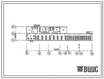 Типовой проект П-4-465(224-1-561.2сп.13.87) Помещения тира в подвале средней школы на 11 классов (422 учащихся), (убежище на 465 человек, размеры убежища 12,6м на 4,065м, режимы вентиляции 1,2).