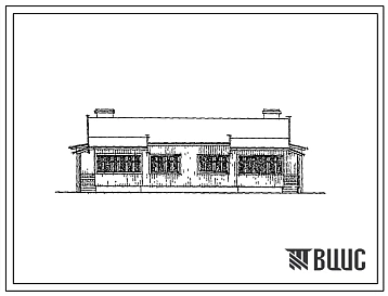 Типовой проект 181-115-98/1.2 Дом на 2 двухкомнатные квартиры типа 2Б. Общая площадь 106 м2 (СТЕНЫ ИЗ ДЕРЕВЯННЫХ ПАНЕЛЕЙ, Перекрытия деревянные. Одноэтажные, Мансардные, Одноэтажные, Хозяйственные строения, Для Костромской области, Одноэтажные, Мансардные