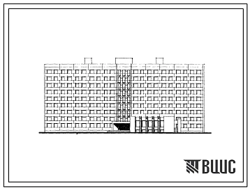 Типовой проект 163-88-9/1.2 Девятиэтажное общежитие на 745 мест для рабочих и служащих.