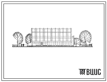 Типовой проект 294-2-30 Спортивный корпус с залом на 30х18 м с покрытием в двух вариантах: железобетонное и деревянное для строительства в 1В климатическом подрайоне, 2 и 3 климатических района