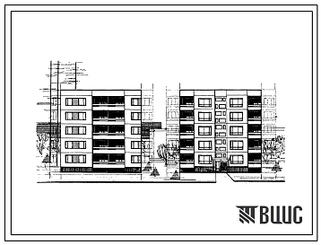 Типовой проект 99-08/1 Блок-секция пятиэтажная рядовая левая на 10 квартир (трехкомнатных 3Б-5, четырехкомнатных 2Б-5). Для строительства в 1В климатическом подрайоне, 2 и 3 климатических районах