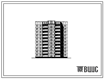 Типовой проект 97-0390с.13.89 Блок-секция 10-этажная 40-квартирная рядовая 2-2-3-3 (для строительства в г. Ангарске)