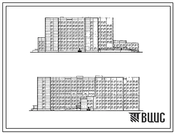 Типовой проект 252-1-39 Главный корпус районной больницы на 510 коек с поликлиникой на 1000 посещений в смену. Для строительства в 1В подрайоне, 2 и 3 климатических районах