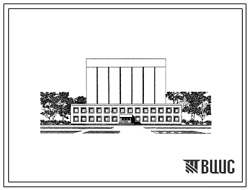 Типовой проект 264-24-1 Государственный архив на 800 тысяч единиц хранения для строительства во 2 и 3 строительно-климатических зонах.