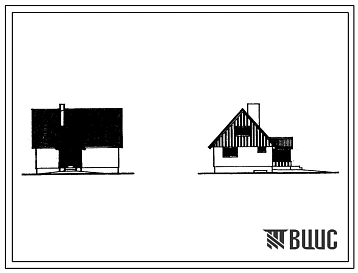 Типовой проект 183-23-82.85 Одноэтажный мансардный жилой дом с четырехкомнатной квартирой типа 4Б