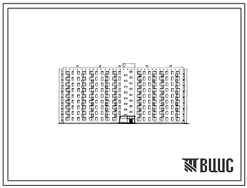 Типовой проект 1-447С-46 Девятиэтажный блокированный жилой дом на 171 квартир для малосемейных. Для строительства во 2 и 3 строительно-климатических зонах.