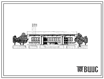 Типовой проект 294-3-28 Бассейн в деревоклееных конструкциях с крытыми ваннами 50х21 м с местами для зрителей и детской. Для строительства в IВ климатическом подрайоне, II и III климатических районах.