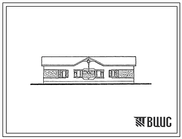 Типовой проект 184-000-450сп.13.86 Одноэтажный дом на 2 трехкомнатные квартиры типа 3Б. (Ввод опубл. в И-10-86). Для Туркменской ССР