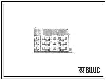 Типовой проект 135-098 Трехэтажная блок-секция торцевая правая на 9 квартир (двухкомнатных 2Б-3, трехкомнатных 3Б-6). Для строительства в 1В климатическом подрайоне, 2 и 3 климатических районах
