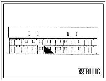 Типовой проект 163-47-26с.85 2-этажное общежитие на 50 человек (с жилыми комнатами на 2 и 3 человека) для семейной молодежи.