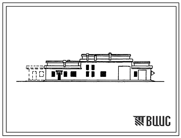 Типовой проект 817-43/71 Санпропускник для обработки 20 человек, транспортных средств, инвентаря и тары, со стоянкой пожарной машины.