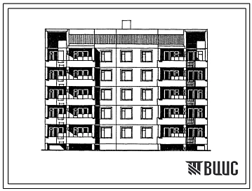 Типовой проект 90-0190.13.87 Блок-секция 5-этажная 20-квартирная торцевая правая. Для строительства в Тамбовской области.