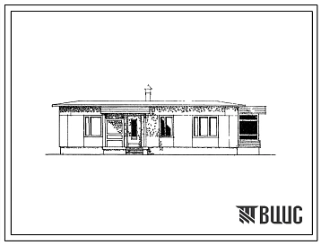 Типовой проект 183-17-1/73 Одноэтажный усадебный жилой дом с трехкомнатной квартирой 3Б-1. Для строительства в 1В подрайоне, 2 и 3 климатических районах
