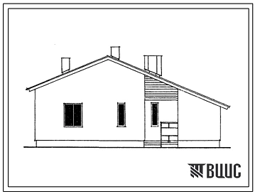 Типовой проект 184-12-161/1.2 Одноэтажный дом с квартирой типа 4Б. Для индивидуального строительства.