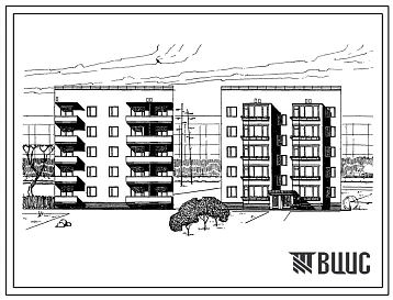 Типовой проект 87-015/72 Блок-секция пятиэтажного дома рядовая правая на 15 квартир (двухкомнатных 2Б-15). Для строительства в районах с обычными геологическими условиями, во 2Б, 3Б и 3 В климатических подрайонах (Украинской ССР).