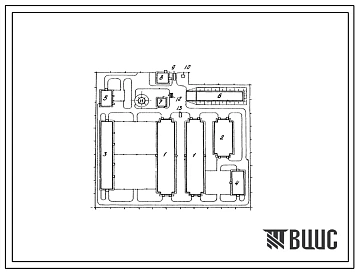 Типовой проект 819-157 Овцеводческая ферма с полным оборотом стада на 1200 овцематок романовской породы. Генплан