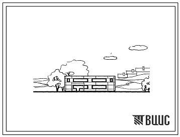 Типовой проект 222-9-84 Блок универсальный на 6 учебных помещения для пристроек к существующим зданиям школ. Здание двухэтажное. Каркас сборный железобетонный серии ИИ-04. Стены из навесных керамзитобетонных панелей.