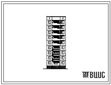 Типовой проект 97-0114/1 Девятиэтажная рядовая полублок-секция дополнительная левая ДР3л-1Б.-3А.