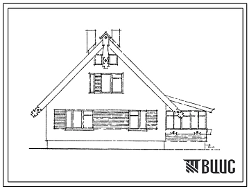 Типовой проект 144-16-32/1 Мансардный одноквартирный четырехкомнатный жилой дом для индивидуальных застройщиков.