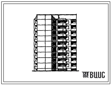 Типовой проект 120-046.13.89 Блок-секция 9-этажная 36-квартирная торцевая левая 1-2-3-3 (для городского строительства в Литовской ССР)