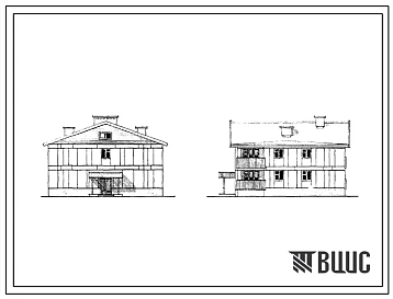 Типовой проект 153-115-85 Двухэтажный восьмиквартирный жилой дом для малосемейных (однокомнатных 1А — 4, 1Б — 4). Для строительства в IВ и IIВ климатических подрайонах.