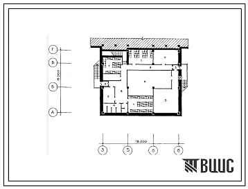 Типовой проект П-3-115(252-4-56.87) Хозяйственно-бытовые помещения в подвале поликлиники на 380 посещений в смену, (убежище на 115 человек, размеры убежища 18м на 15м, режимы вентиляции 1,2).