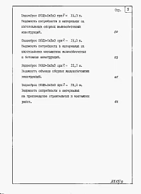 Альбом 9 Водосбросы на расход воды от 85 до 120 м3/с. Ведомости потребности в материалах.     